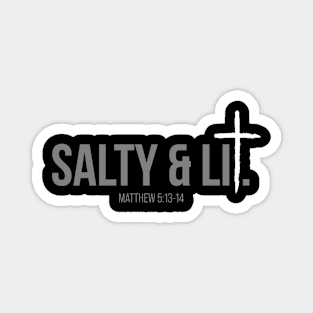 Salty & Lit. | Christian | Faith | Cross Magnet