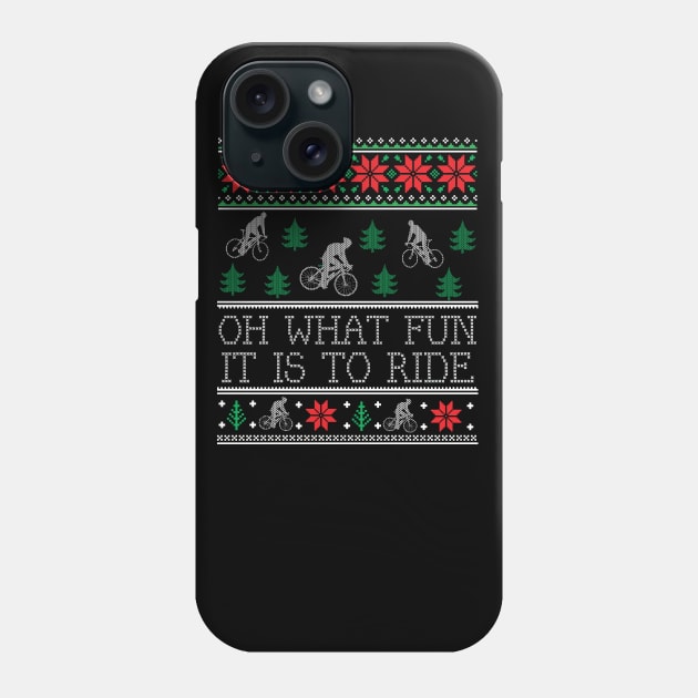 Cycling Bicycle Bike Cyclist Ugly Christmas Xmas Phone Case by mrsmitful01