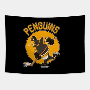 Penguins Hockey Mascot Iceburgh Tapestry