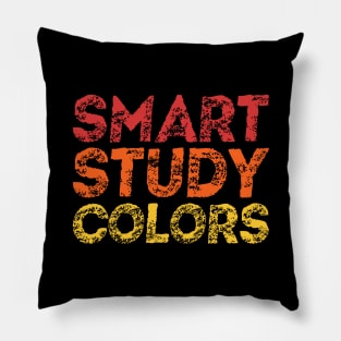 Smart Study Colors Red Orange Yellow Pillow