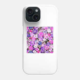 Modern Floral Illustration, Purple and Pink Flowers art 8 Phone Case