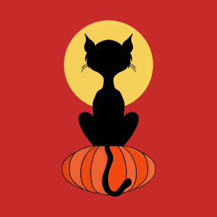 Kitten on the Halloween Pumpkin T-Shirt