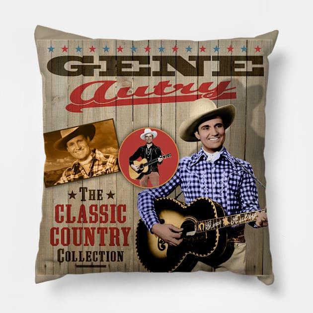 Gene Autry - The Classic Country Collection Pillow by PLAYDIGITAL2020