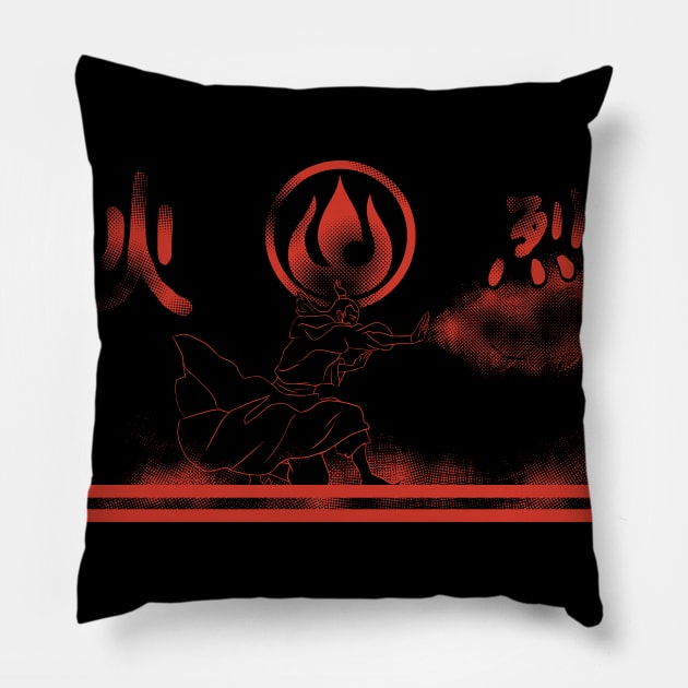 Roku Firebending Pillow by Silentrebel