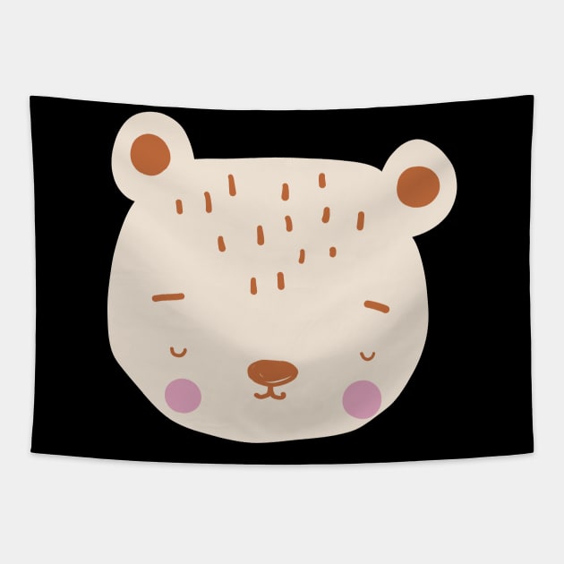 Sleepy Teddy Tapestry by Rebelform