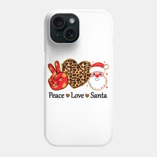 Peace Love Santa Christmas Phone Case