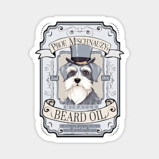 Professor McSchnauzy's Miracle Beard Oil Fun Satire Magnet