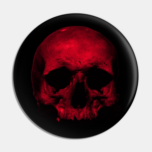 Skull Glowing Red Pin by RaphaelWolf