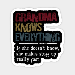 Grandma knows everything Magnet