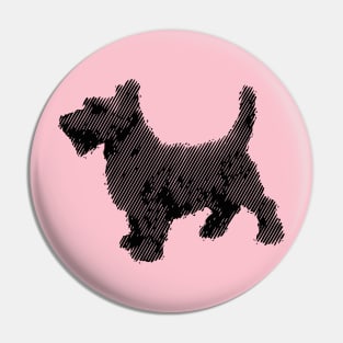 Scottish terrier art design Pin