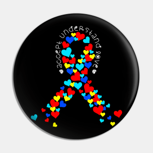 Ribbon Accept Understand Love Autism Pin