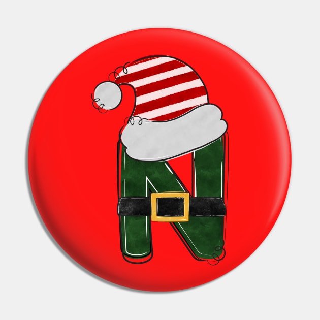 Letter N - Christmas Letter Pin by Pop Cult Store