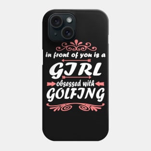 Golfing Golf Club Women Girls Putt Phone Case