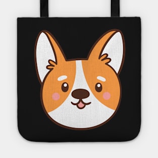 Cute corgi dog face Tote