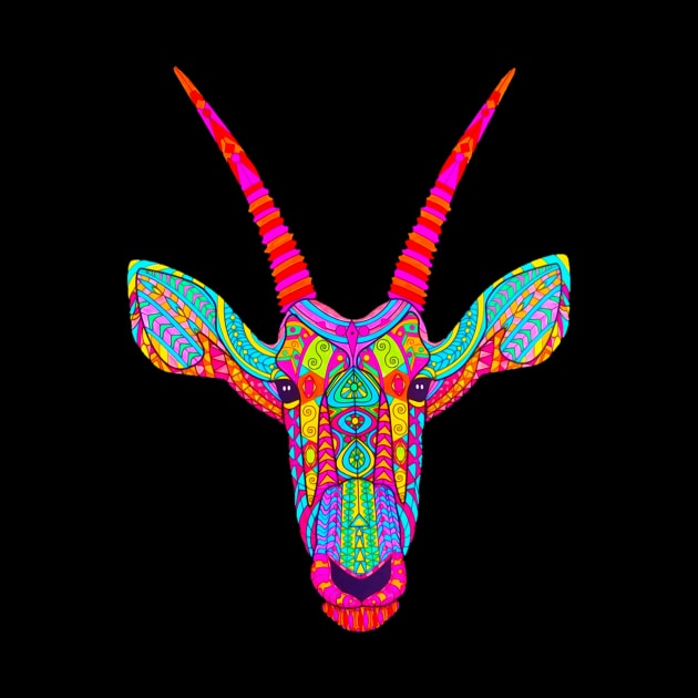 Psychedelic Deer by Bododobird