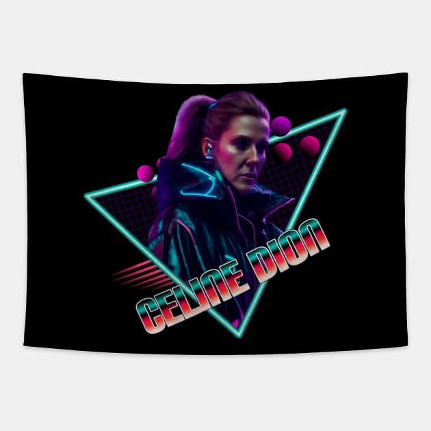 Celine Dion cyberpunk Tapestry by Olivia alves