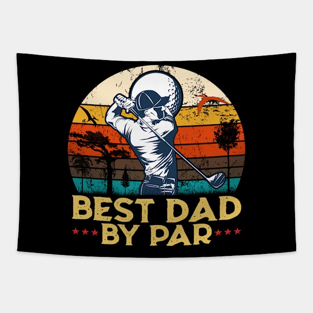 Best Dad by Par - Golf Tapestry by golf365