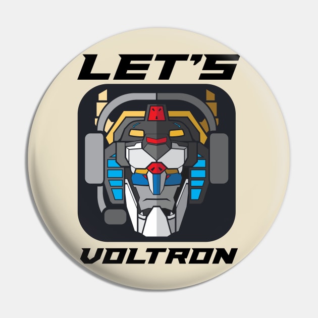 Let's Voltron by Samoht Lion Pin by Let's Voltron Podcast