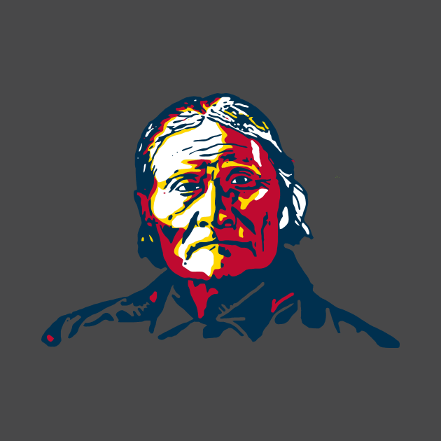 Geronimo Apache Native American Indian Warrior Hero Arizona Colored Silhouette Southwest America by twizzler3b