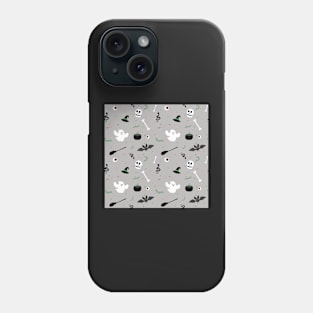 Gray Halloween Pattern Phone Case