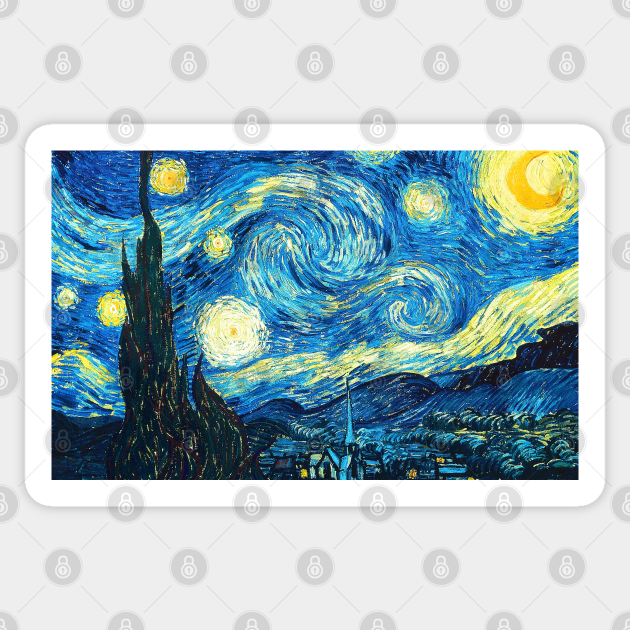 Van Gogh - Starry Night - Van Gogh - Sticker