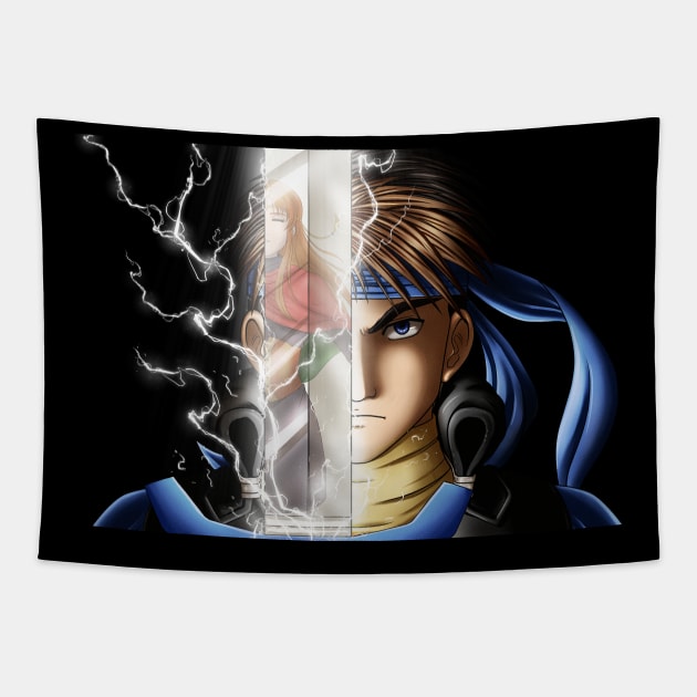 Genso Suikoden Flik & Odessa (Without Color Background) Tapestry by Chiisa