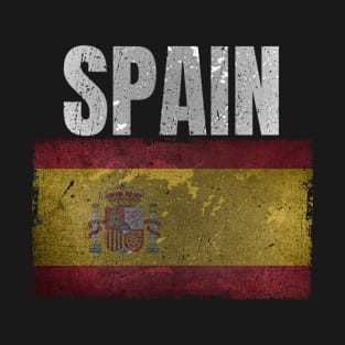 Distressed Spain Flag Graphic Gifts for Men Women Kids Spanish T-Shirt