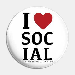 I Love Social Pin