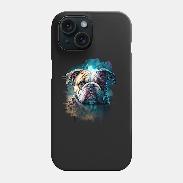 Bulldog Puppy doggy dog Sci-fi Phone Case by Buff Geeks Art