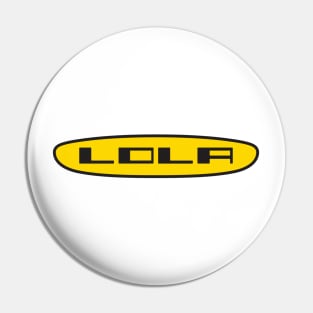 Lola Racing cars 1960's logo - black print Pin