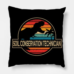 Soil Conservation Technician Dinosaur Pillow