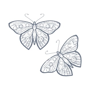 Line Drawing Butterflies T-Shirt