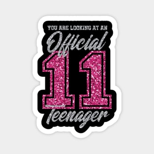 11th birthday funny Gift T-shirt for girls and boys Magnet