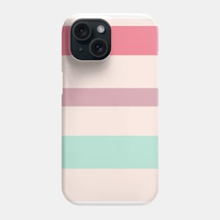 A remarkable shape of Faded Pink, Powder Blue, Misty Rose and Light Coral stripes. Phone Case