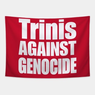 Trinis Against Genocide - White - Back Tapestry