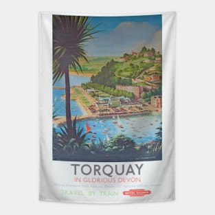 Vintage BR travel poster for Torquay Tapestry