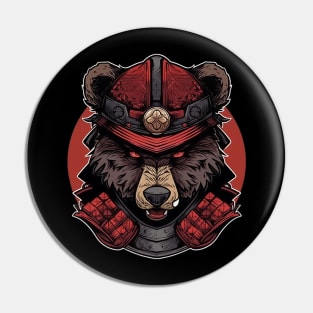 samurai bear Pin