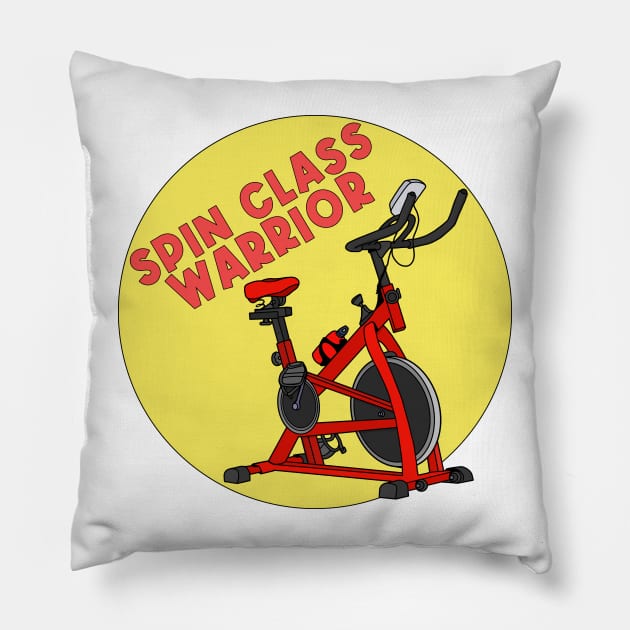 Spin Class Warrior Pillow by DiegoCarvalho