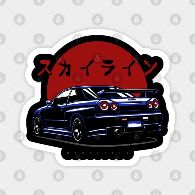 R34 GTR Magnet by Markaryan