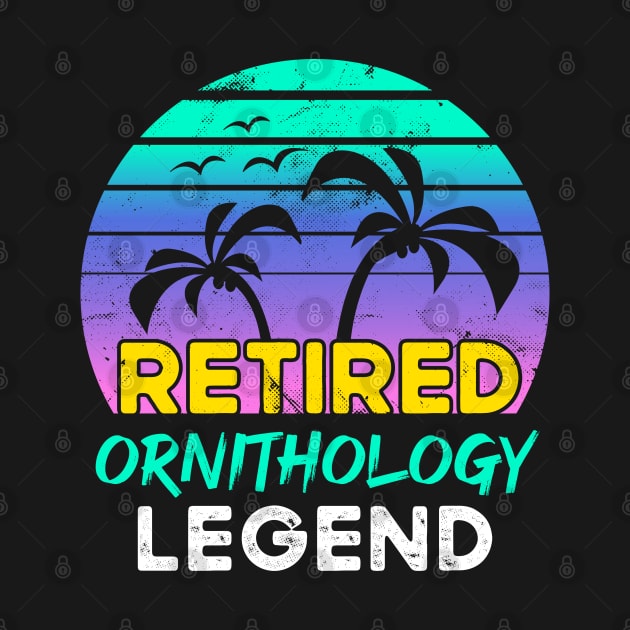 Retired Ornithology Legend Retirement Gift 80's Retro by qwertydesigns