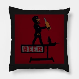 BEER ANTIQUE WEATHERVANE VINTAGE ADVERTISEMENT SIGN Pillow