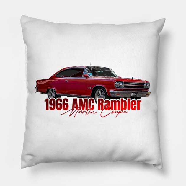 1966 AMC Rambler Marlin Coupe Pillow by Gestalt Imagery