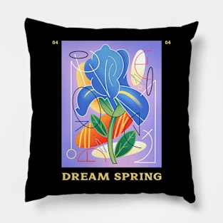 abstract surrealistic flower art Pillow