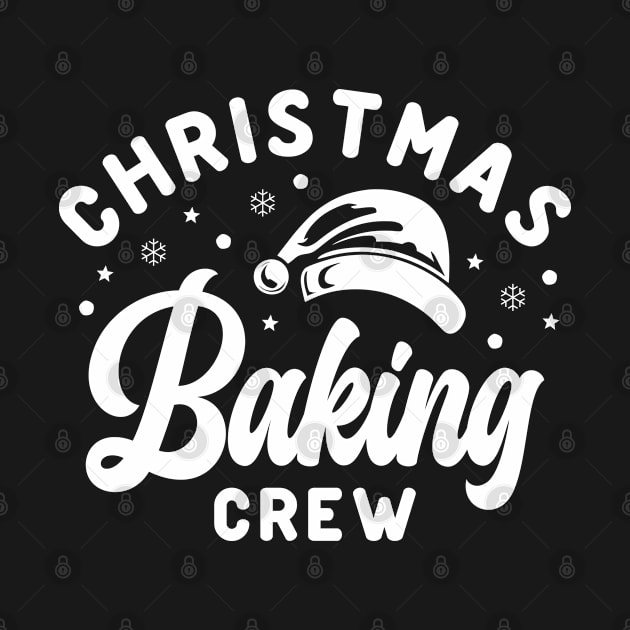 Christmas Baking Crew Santa Hat White Text by JaussZ