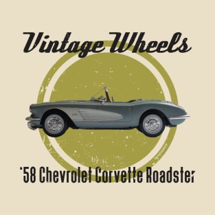 Vintage Wheels - '58 Chevrolette Corvette T-Shirt