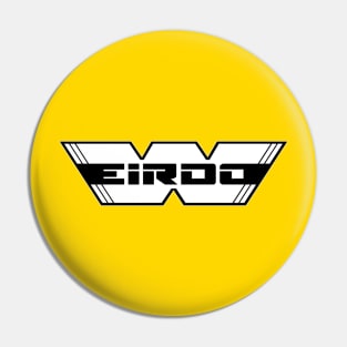 WEIRDO - Logo - White with black lettering - Yellow Pin