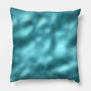 Marble Pattern Aesthetic Teal Blue Glas Pillow
