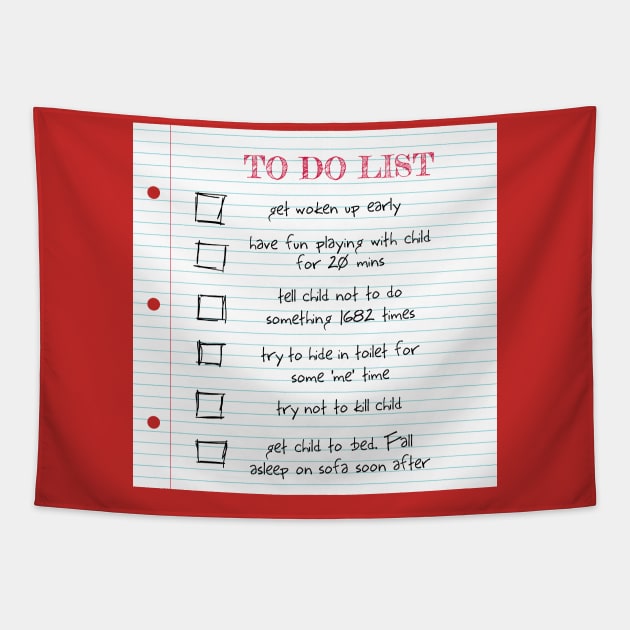 To Do List (Parents) Tapestry by coryreid_illustration