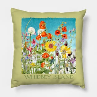 Whidbey Island Washington Floral Gardeners Pillow