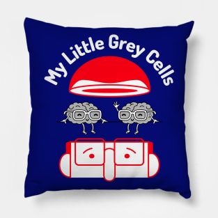 Little Grey Cells, Brainy, Detective, Overthinking, Psychiatry, Psychology, inspector Pillow